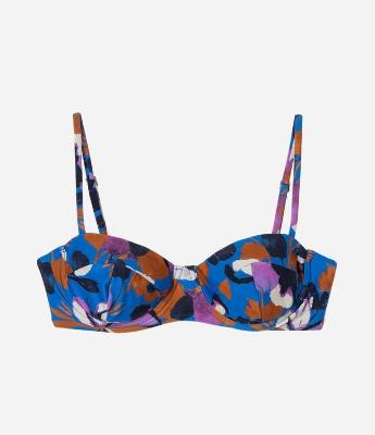 Biquíni Top Meia Taça em Microfibra com Estampa Floral