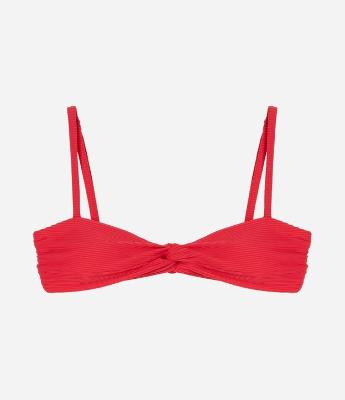 Biquíni Top Bandeau em Microfibra Canelada