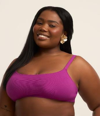Biquíni Top Reto em Microfibra com Textura Curve & Plus Size