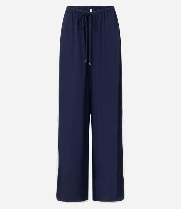 Saída de Praia Calça em Viscolinho com Viés Contrastante - 1