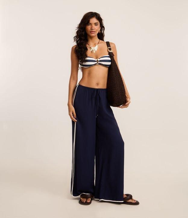 Saída de Praia Calça em Viscolinho com Viés Contrastante - 2