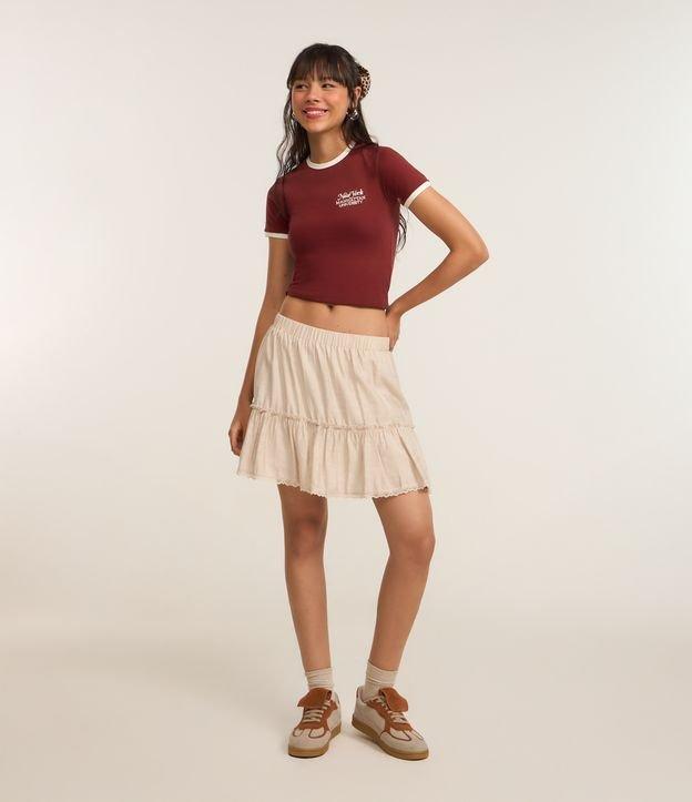 Camiseta College em Cotton com Estampa New York - 1