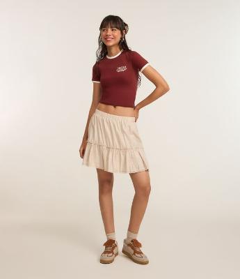 Camiseta College em Cotton com Estampa New York