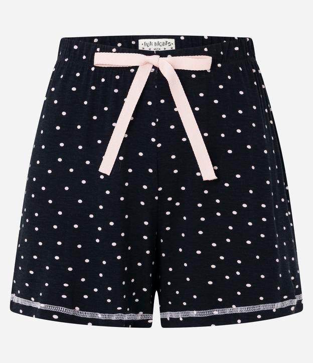 Short de Pijama em Viscose com Estampa Poá - 1