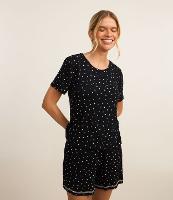 Short de Pijama em Viscose com Estampa Poá - 2