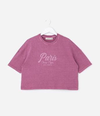 Camiseta Box Infantil Lavada - Tam 5 a 14 Anos