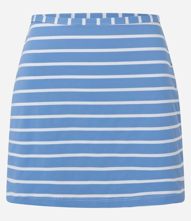 Saída de Praia Saia Curta em Microfibra Listrada - 1