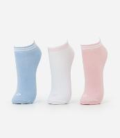 Kit 03 Meias Cano Baixo Esportivas em Algodão com Punho Listrado - 1