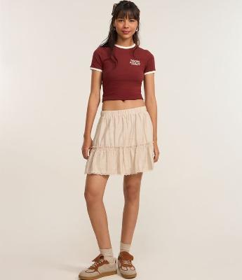 Saia Godê em Viscose com Babado