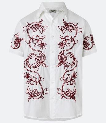 Camisa Comfort em Algodão com Bordado FLoral