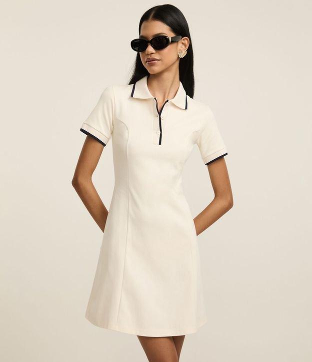Vestido Sportcore Curto em Algodão com Contrastes - 3