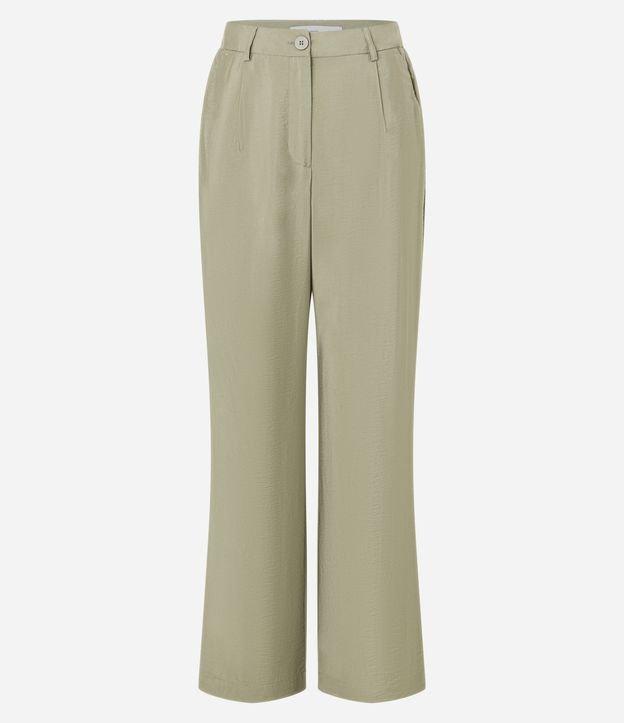 Calça Reta em Alfaiataria com Bolso - 1