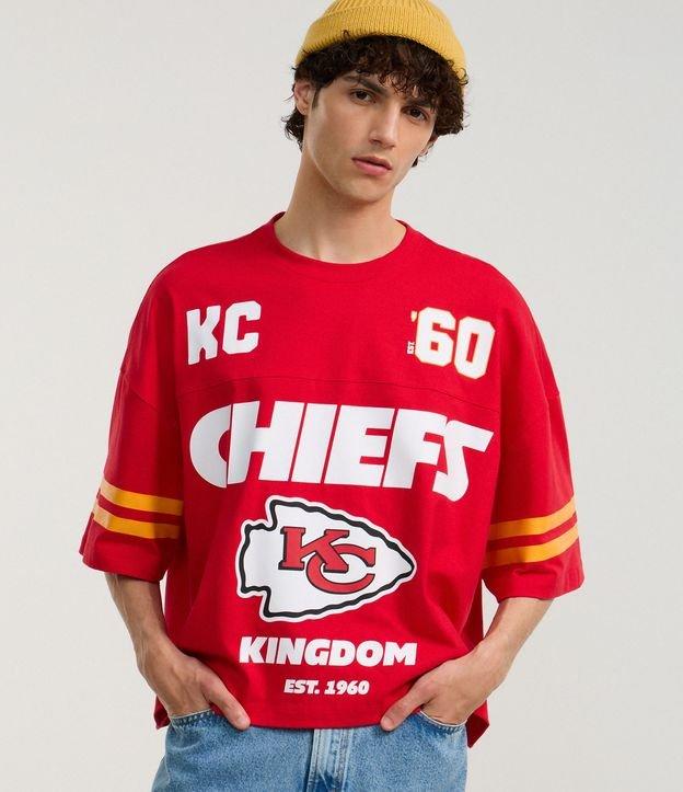 Camiseta Boxy em Algodão com Estampa Lettering Chiefs - 3