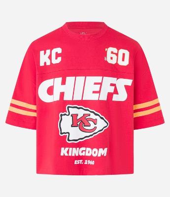 Camiseta Boxy em Algodão com Estampa Lettering Chiefs
