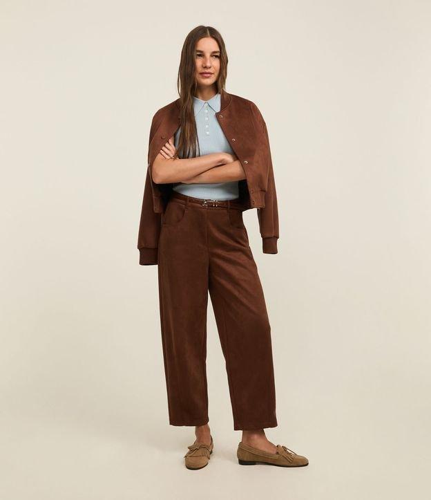 Blusa Canelada em Tricô com Gola Polo - 2