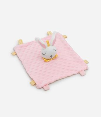 Naninha Infantil em Plush Carinha de Coelha - Tam Único