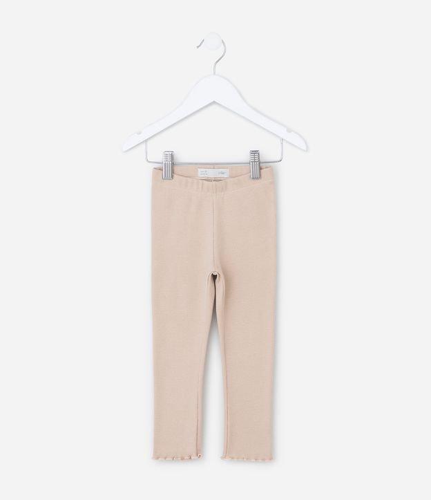 Calça Legging Infantil em Ribana com Frufru - Tam 1 a 6 Anos - 1