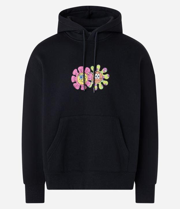 Casaco Boxy em Moletom com Felpa Estampa do Bob Esponja - 1