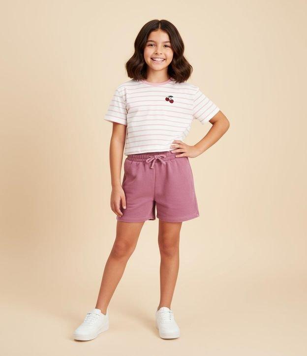 Bermuda Infantil em Cotton Lavada - Tam 5 a 14 Anos - 2