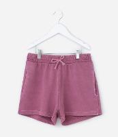 Bermuda Infantil em Cotton Lavada - Tam 5 a 14 Anos - 1