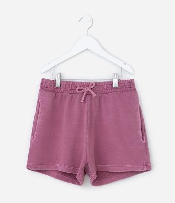 Bermuda Infantil em Cotton Lavada - Tam 5 a 14 Anos