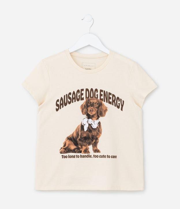 Camiseta Infantil com Estampa Cachorrinho - Tam 5 a 14 Anos - 1