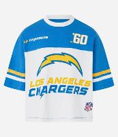 Camiseta Boxy em Algodão com Estampa e Lettering Los Angeles Chargers - 1