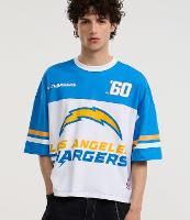 Camiseta Boxy em Algodão com Estampa e Lettering Los Angeles Chargers - 2