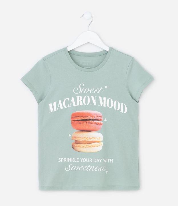 Camiseta Regular Infantil com Estampa e Lettering Macaron Mood - Tam 7 a 14 Anos - 1