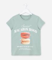 Camiseta Regular Infantil com Estampa e Lettering Macaron Mood - Tam 7 a 14 Anos - 1