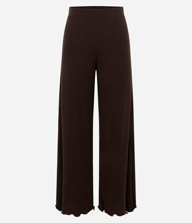 Calça Reta em Ribana com Cintura Média - 1