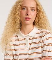 Blusa Polo Listrada com Gola Contrastante - 2