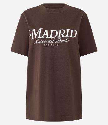Camiseta em Algodão com Lettering Madrid