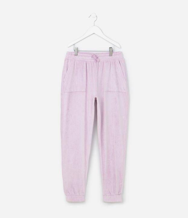 Calça Jogger Infantil em Plush com Glitter - Tam 5 a 14 Anos - 2