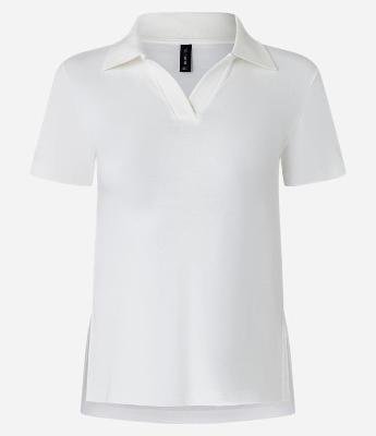 Blusa Polo em Ribana com Fendinha Lateral