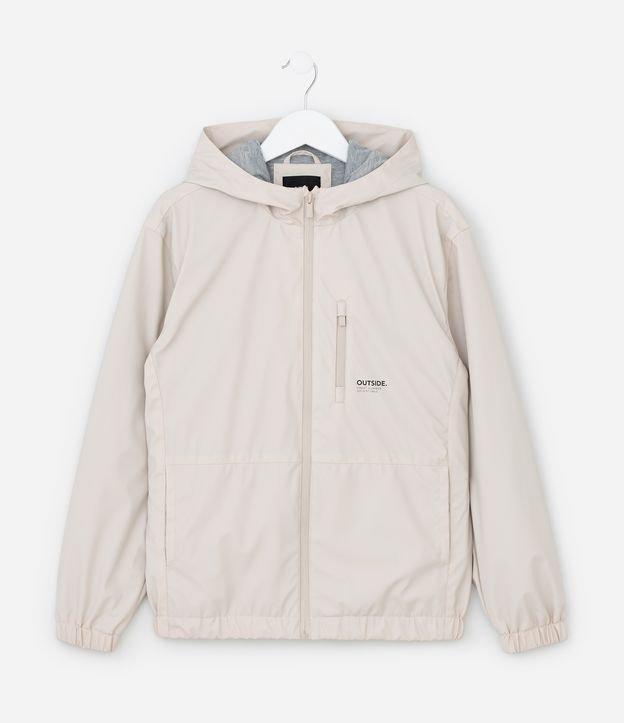 Jaqueta Infantil com Textura Emborrachada e Capuz - Tam 5 a 14 Anos - 1