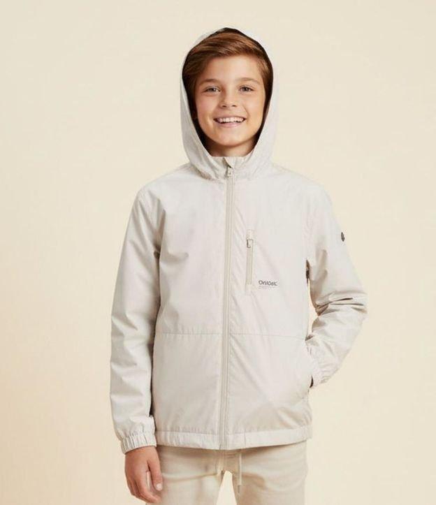 Jaqueta Infantil com Textura Emborrachada e Capuz - Tam 5 a 14 Anos - 2