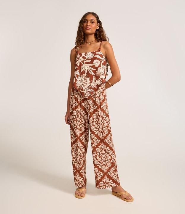 Calça Pantalona em Viscolinho com Estampa Floral - 2