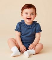 Body Infantil com Babado Broderie na Gola - Tam 0 a 18 meses - 2