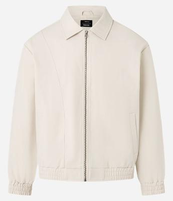 Jaqueta Boxy com Elástico na Barra e Recortes