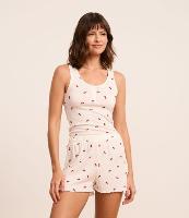 Pijama Short Doll em Ribana com Estampa de Cerejinhas - 2