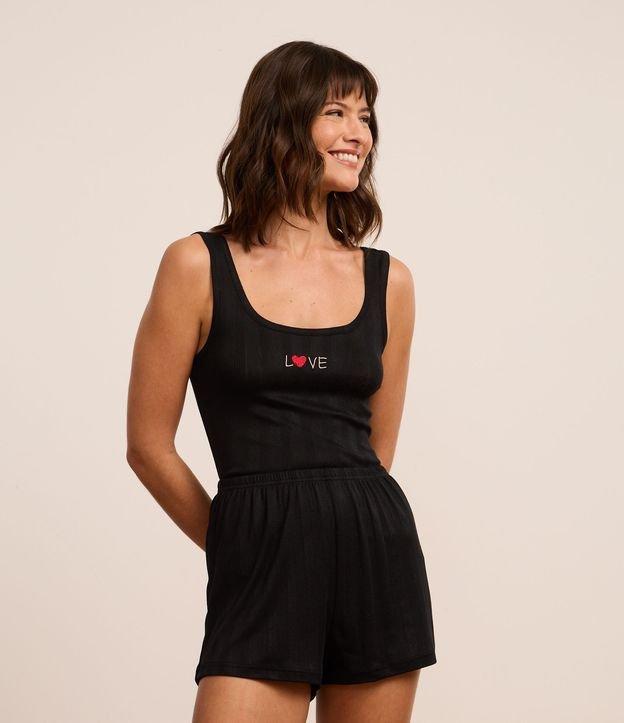 Pijama Short Doll com Bordado Love - 2