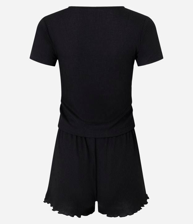 Pijama Short Doll com Detalhe de Renda e Barra Frufru - 1