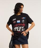 Camiseta Alongada em Algodão com Estampa Frente e Costas High Pace - 2