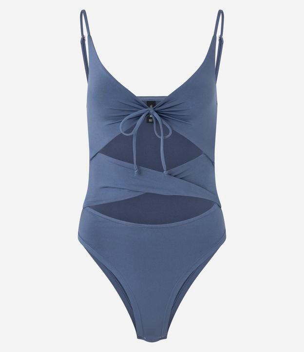 Body Cut Out em Microfibra com Amarração - 1