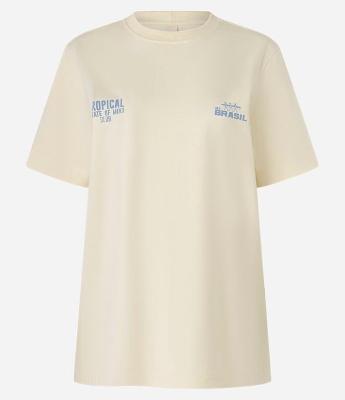 Camiseta T-Shirt Slim com Lettering Brasil Tropical