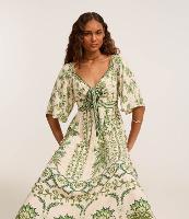 Vestido Evasê Longo em Chalis com Estampa Floral - 2