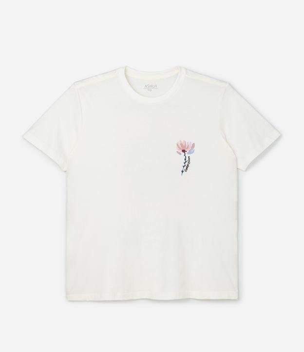 Camiseta Alongada com Estampa Flowers Bloom Curve & Plus Size - 1