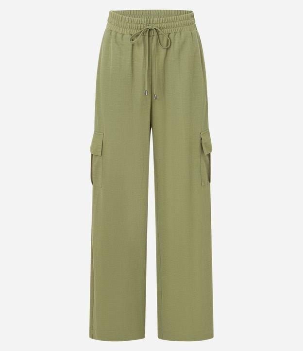 Calça Fluída em Malha Orly com Bolsos Laterais - 1