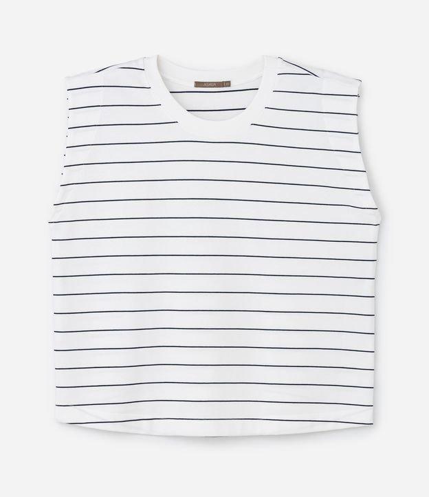 Blusa Regata em Ribana com Listras Curve & Plus Size - 1